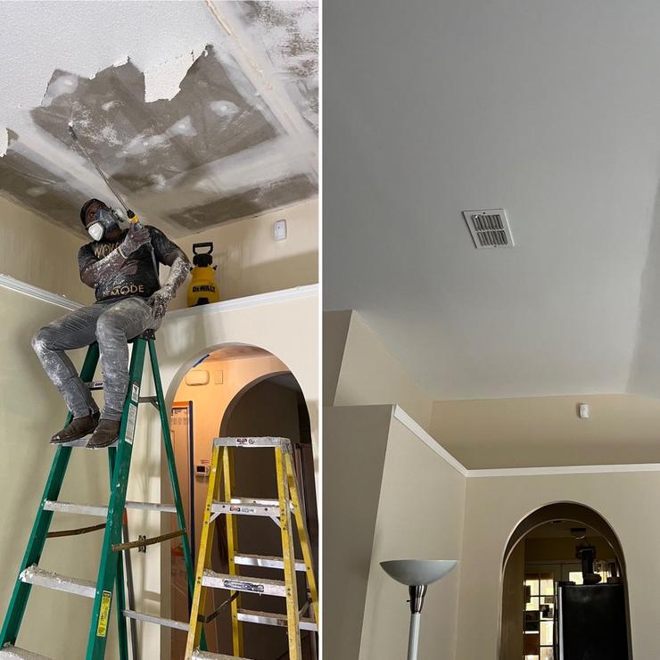 Popcorn ceiling removal
