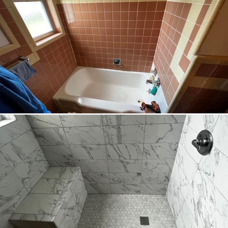 TUB TO WALK IN SHOWER CONVERSION
